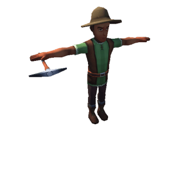 Male Peasant 04F-Pickaxe